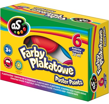 FARBY PLAKATOWE AS 6 KOL. 20 ML. A'8 9234