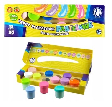 FARBY PLAKATOWE ASTRA PASTELOWE 12KOLx20ML 5373