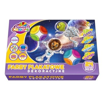FARBY PLAKATOWE DEKORACYJNE 24KOL.20ML 0423