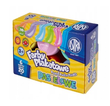 FARBY PLAKATOWE PASTEL 6 KOLRÓW 20 ML 4281