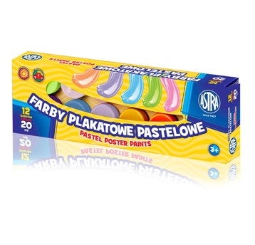 FARBY PLAKATOWE PASTELOWE 12KOL 301118001 A'4