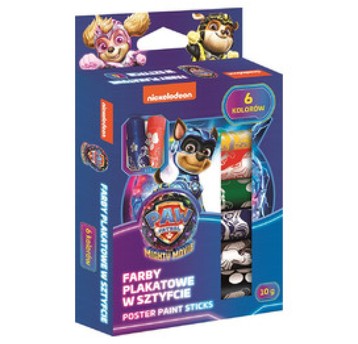 FARBY PLAKATOWE W SZTYFCIE 6 kol. 10 g. PSI PATROL