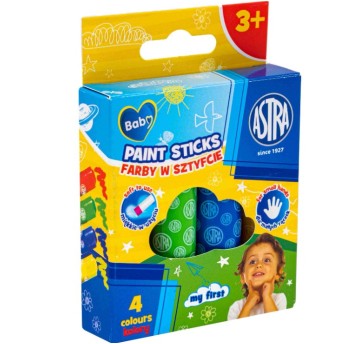 Farby w sztyfcie okrągłe JUMBO ASTRA BABY - 4 kolo
