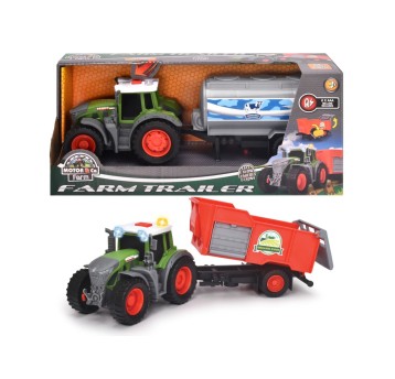 FARM TRAKTOR Z PRZYCZEPĄ 26CM 0654