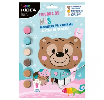 FIGURKA 3D MALOWANIE PO NUMERACH MIŚ KIDEA