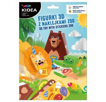 FIGURKI 3D Z NAKLEJKAMI ZOO KIDEA 4536