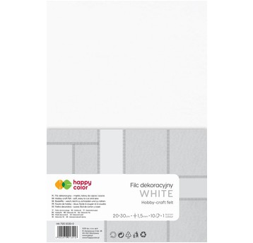 FILC DEKORCYJNY 20x30CM 1,5MM BIAŁY 3416