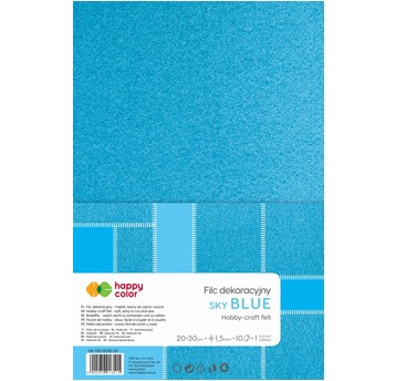 FILC DEKORCYJNY 20x30CM 1,5MM BŁĘKITNY 3515