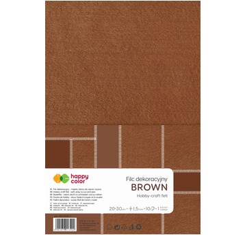 FILC DEKORCYJNY 20x30CM 1,5MM BRĄZOWY 3492