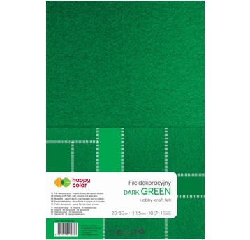 FILC DEKORCYJNY 20x30CM 1,5MM CIEMNY ZIELONY 3676