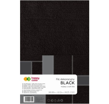 FILC DEKORCYJNY 20x30CM 1,5MM CZARNY 3454