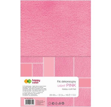 FILC DEKORCYJNY 20x30CM 1,5MM JASNYRÓŻOWY 3522