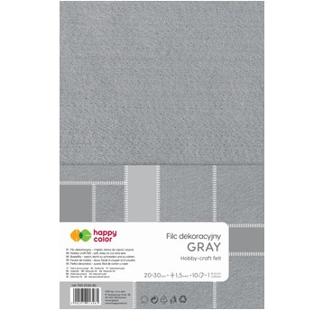 FILC DEKORCYJNY 20x30CM 1,5MM SZARY 3461