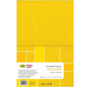 FILC DEKORCYJNY 20x30CM 1,5MM ŻÓŁTY 3478