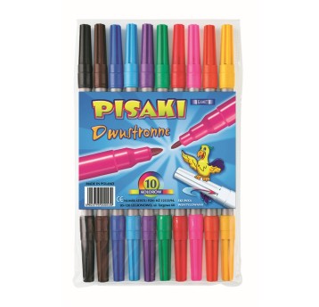 FLAMASTRY 10 KOL. DWUSTRONNE KAMET