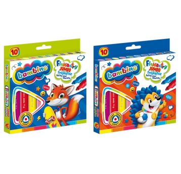 FLAMASTRY 10KOL TRÓJKĄTNE BAMBINO 3189