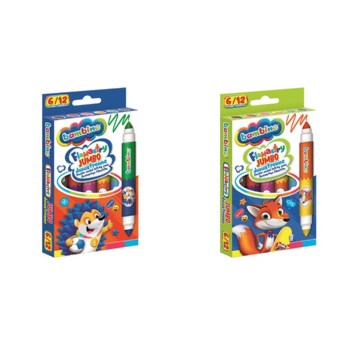 FLAMASTRY 12KOL 6SZT DWUSTRONNE JUMBO 3172