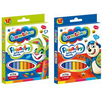 FLAMASTRY 12KOL BAMBINO A'10 1604