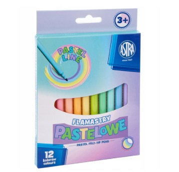 FLAMASTRY ASTRA CX - 12KOLORÓW PASTELOWYCH 7657