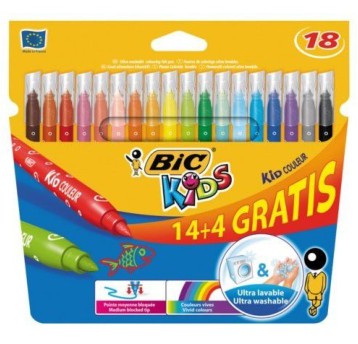 FLAMASTRY BIC 18KOL 14+4 KID COULEUR 2734