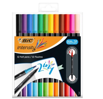 FLAMASTRY BIC INTENSITY DUAL TIP ETIU 12KOL. 9568