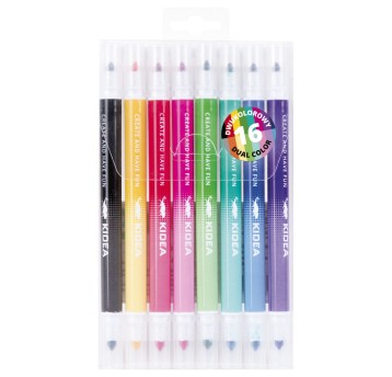 FLAMASTRY DWUKOLOROWE 16 KOL KIDEA 0198