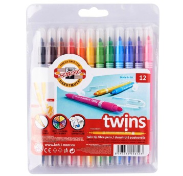 FLAMASTRY DWUSTRONNE 771023/AB 12 KOL 6123