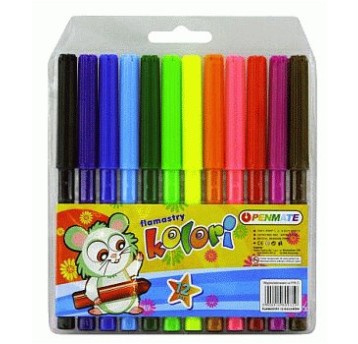 FLAMASTRY KOLORI KOMPLET 12KOL TT7231 6869