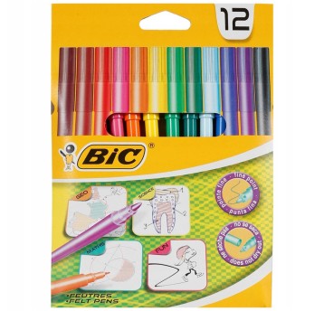 FLAMASTRY KOLOROWE 12KOL BIC 4337