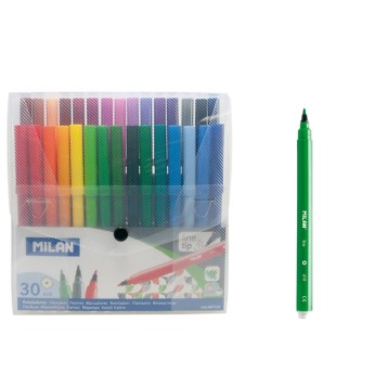 FLAMASTRY OKRĄGŁE Z CIENKĄ KOŃCÓWKĘ 30 KOL. 0396