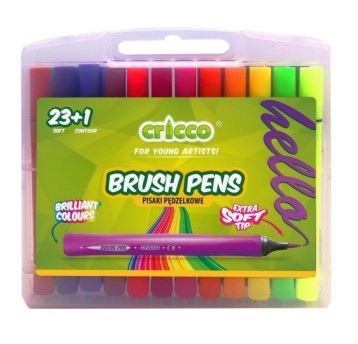 FLAMASTRY PĘDZELKOWE CRICCO 23+1 KOL