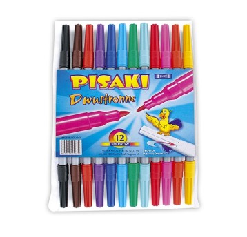 FLAMASTRY PISAKI 12 KOL. DWUSTRONNE KAMET"5
