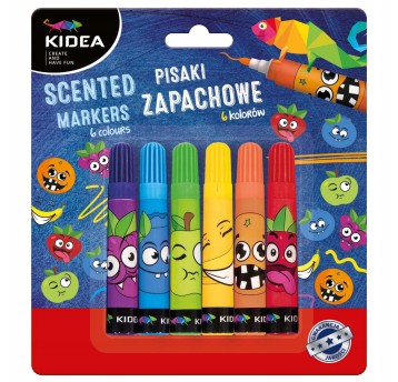 FLAMASTRY PISAKI ZAPACHOWE 6 KOL. KIDEA 0336