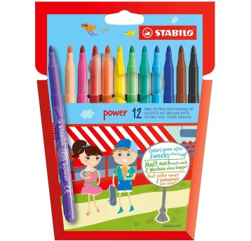 FLAMASTRY STABILO POWER 12 KOL 0122