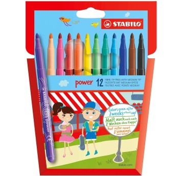 FLAMASTRY STABILO POWER 12 KOL 0122