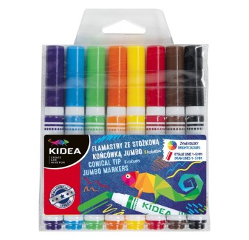 FLAMASTRY ZE STOŻ. KOŃCÓWKĄ JUMBO 8 KOL. 8097