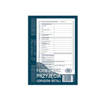 FORMULARZ PRZYJĘCIA ODPADÓW METALI E03-3