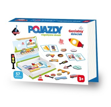 GENIALNY DZIECIAK MAGNETYCZNE OBRAZKI-POJAZDY 0714