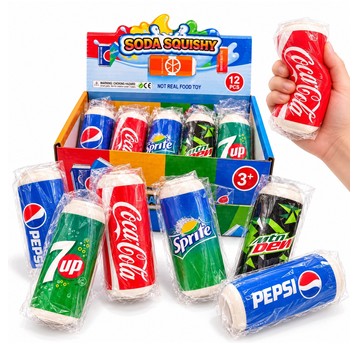 GNIOTEK SQUEEZE PUSZKA PEPSI/SPRITE/COLA 14CM A"12