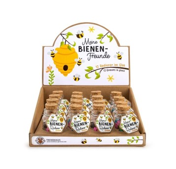 Gumka w słoiczku PSZCZOŁY (12szt)