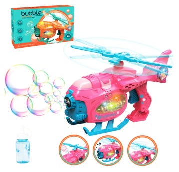 HELIKOPTER GENERUJĄCY BAŃKI 27X21X13,5CM 2560