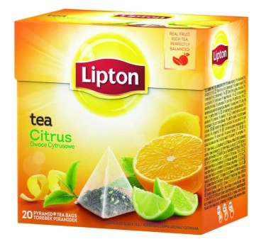 HERBATA LIPTON PIRAMIDKA CYTRYNA 20 SZT. 0528