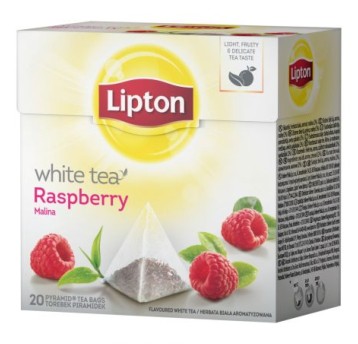 HERBATA LIPTON PIRAMIDKA WHITE RASPBERY 20 SZT.