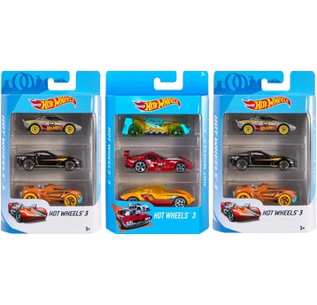 HW HOT WHEELS 3-PAK SAMOCHODY MIX K5904