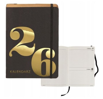 KALENDARZ 2026 KRAFT A5 DNS ZŁOTY 2549