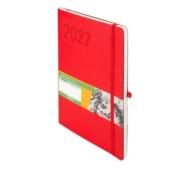 Kalendarz 2027 Impresja B5 tygodniowy czerwony9531