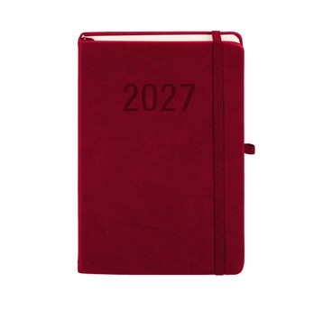Kalendarz 2027 Memofix A5 dzienny bordowy 8268