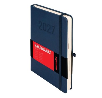 Kalendarz 2027 Memofix A5 dzienny granatowy 8206