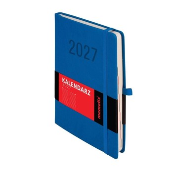 Kalendarz 2027 Memofix A5 dzienny niebieski 8220