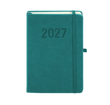 Kalendarz 2027 Memofix A5 dzienny turkusowy 8251